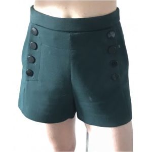 SANDRO PARIS - High Waisted Shorts - Green